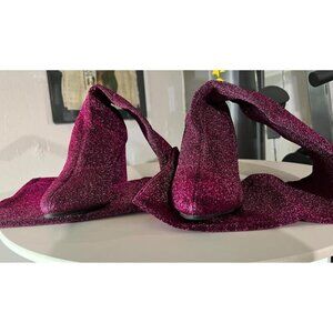 🆕Women's Red Synthetic Thigh High Pointy-toe Shiny Dressy Over The Knee Boots